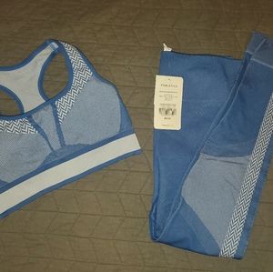 Fabletics sports bra and high-waisted leggings